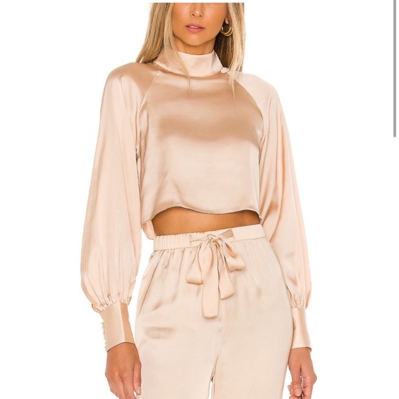 L’Academie Set Chantal Pant & The Joli Crop Top in Ivory Cream Size Small - Picture 2 of 8